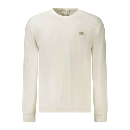 White Cotton Men's Long-Sleeve T-Shirt