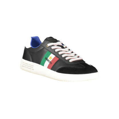 Black Leather Men Sneaker