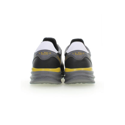 Black Polyester Men's Sneaker
