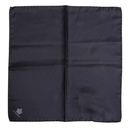 Blue DG Crown Silk Square Men Foulard Scarf