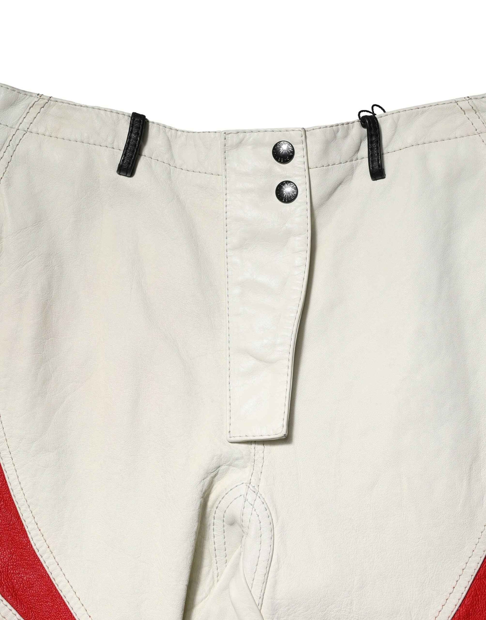 Multicolor Lambskin Tapered Men Pants