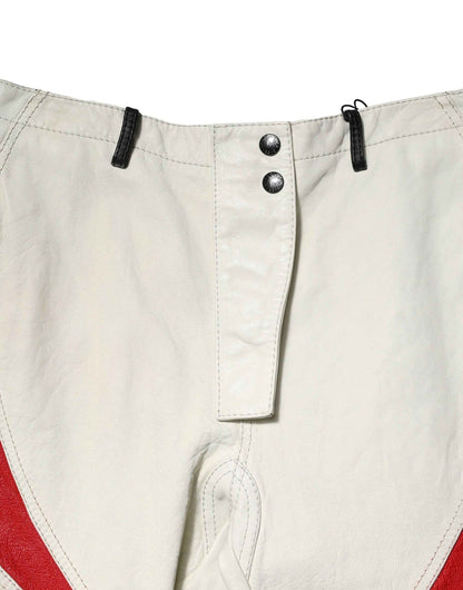 Multicolor Lambskin Tapered Men Pants