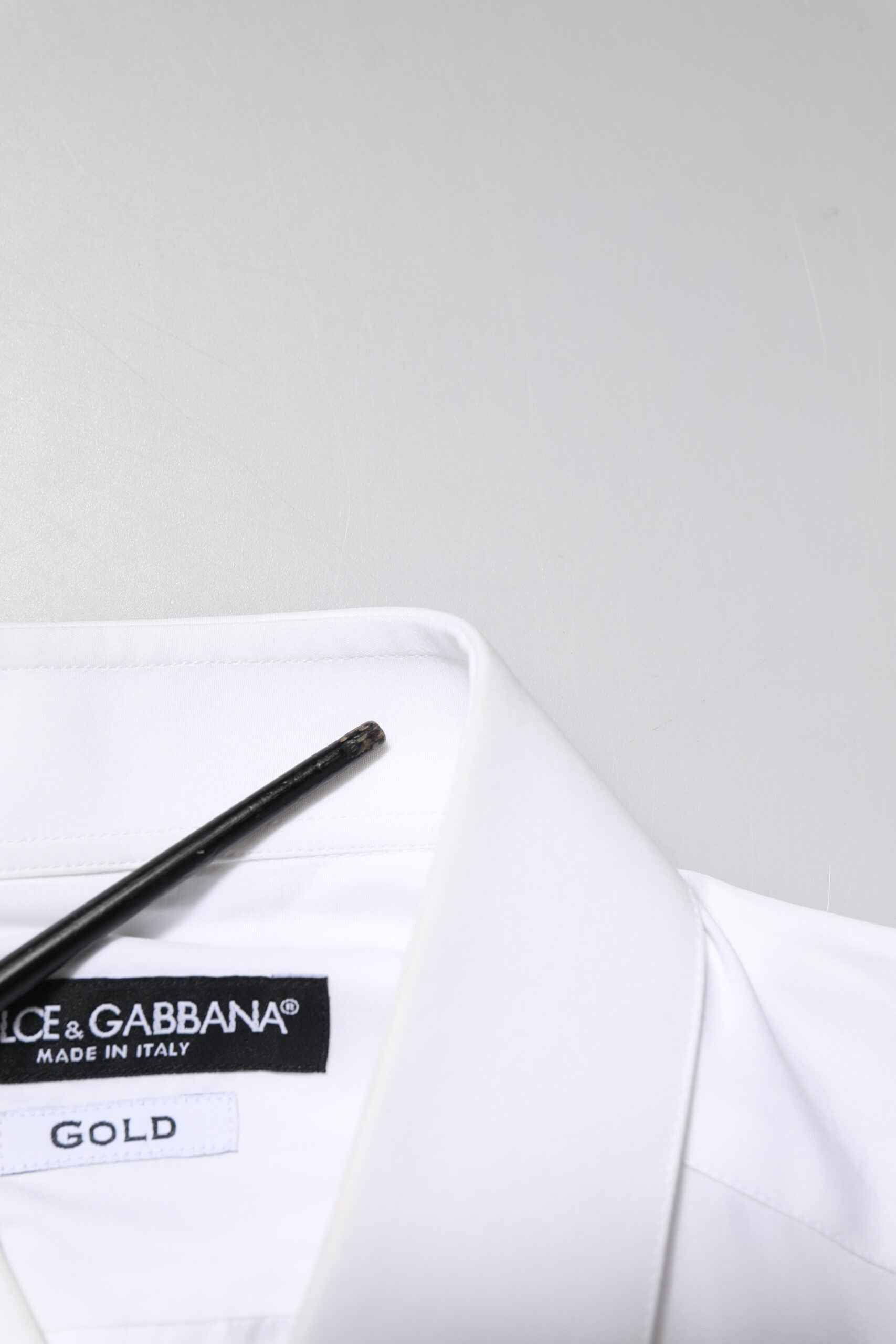 White GOLD Embroidery Detailed Dress Shirt