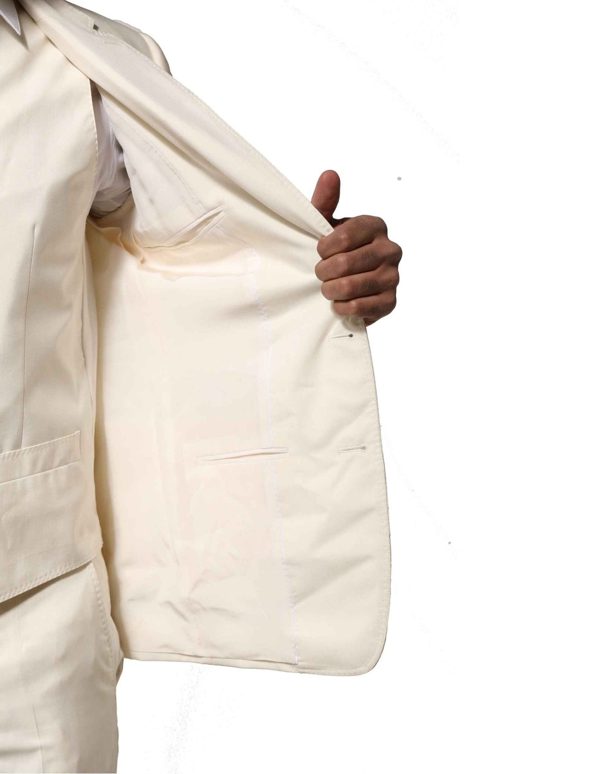Ivory Wool 3 Piece Single Breasted Suit