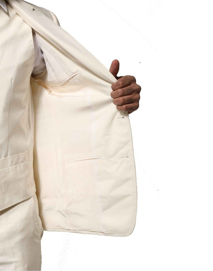 Ivory Wool 3 Piece Single Breasted Suit