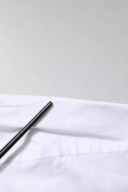 White GOLD Cotton Collared Dress Shirt Top