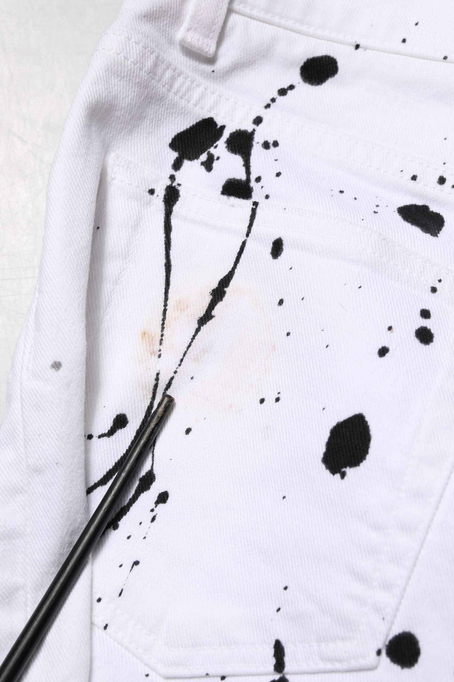 White ColorSplash Skinny Denim Jeans