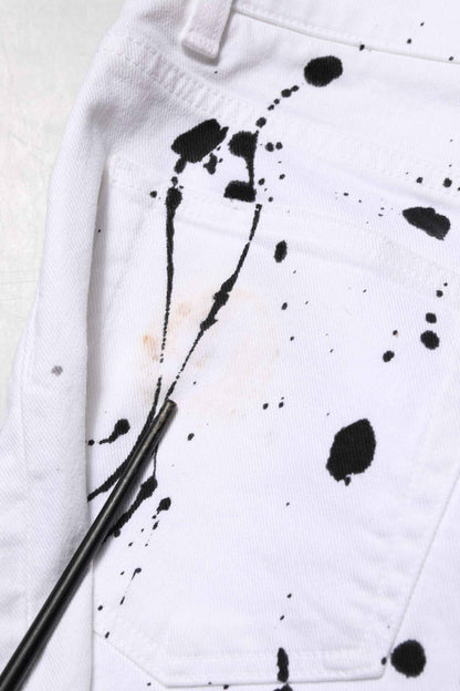White ColorSplash Skinny Denim Jeans