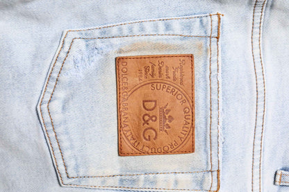 Light Blue Tattered Skinny Denim Jeans
