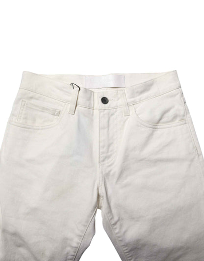 White Cotton Skinny Men Denim Jeans