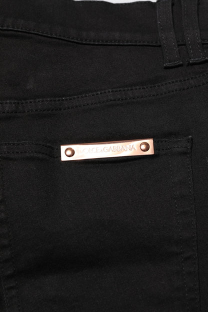 Black Cotton Skinny Men Denim Jeans