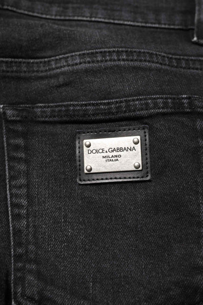 Black Cotton Skinny Men Denim Jeans