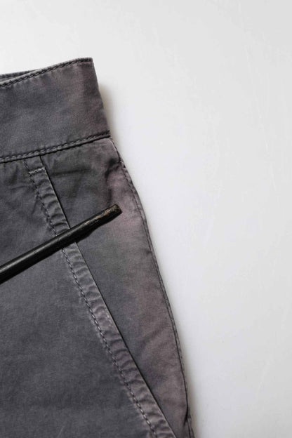 Dark Gray Cotton Stretch Denim Bermuda Shorts