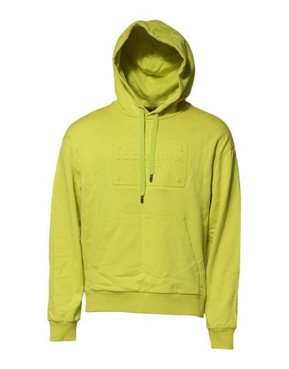 Green Cotton Hooded Logo Sweatshirt Sweater
