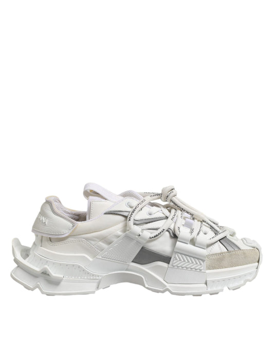 White Gray Low Top Space Sneakers Shoes