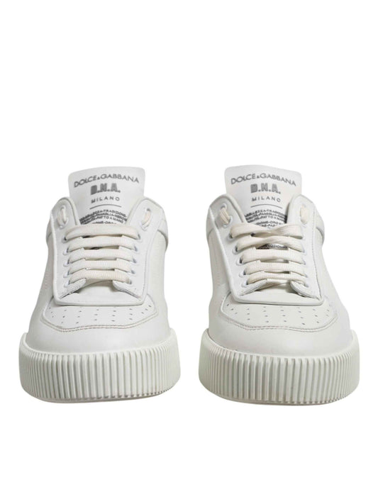 White Miami Leather Low Top Men Sneakers Shoes