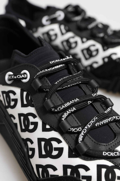Black Logo Lace Up Low Top NS1 Sneakers Shoes
