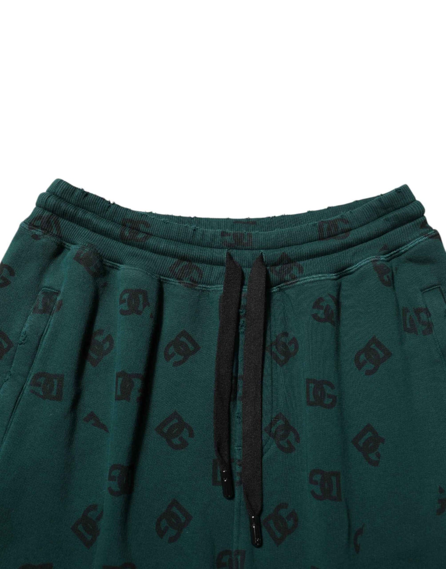 Green Logo Print Jogger Men Sweatpants Pants