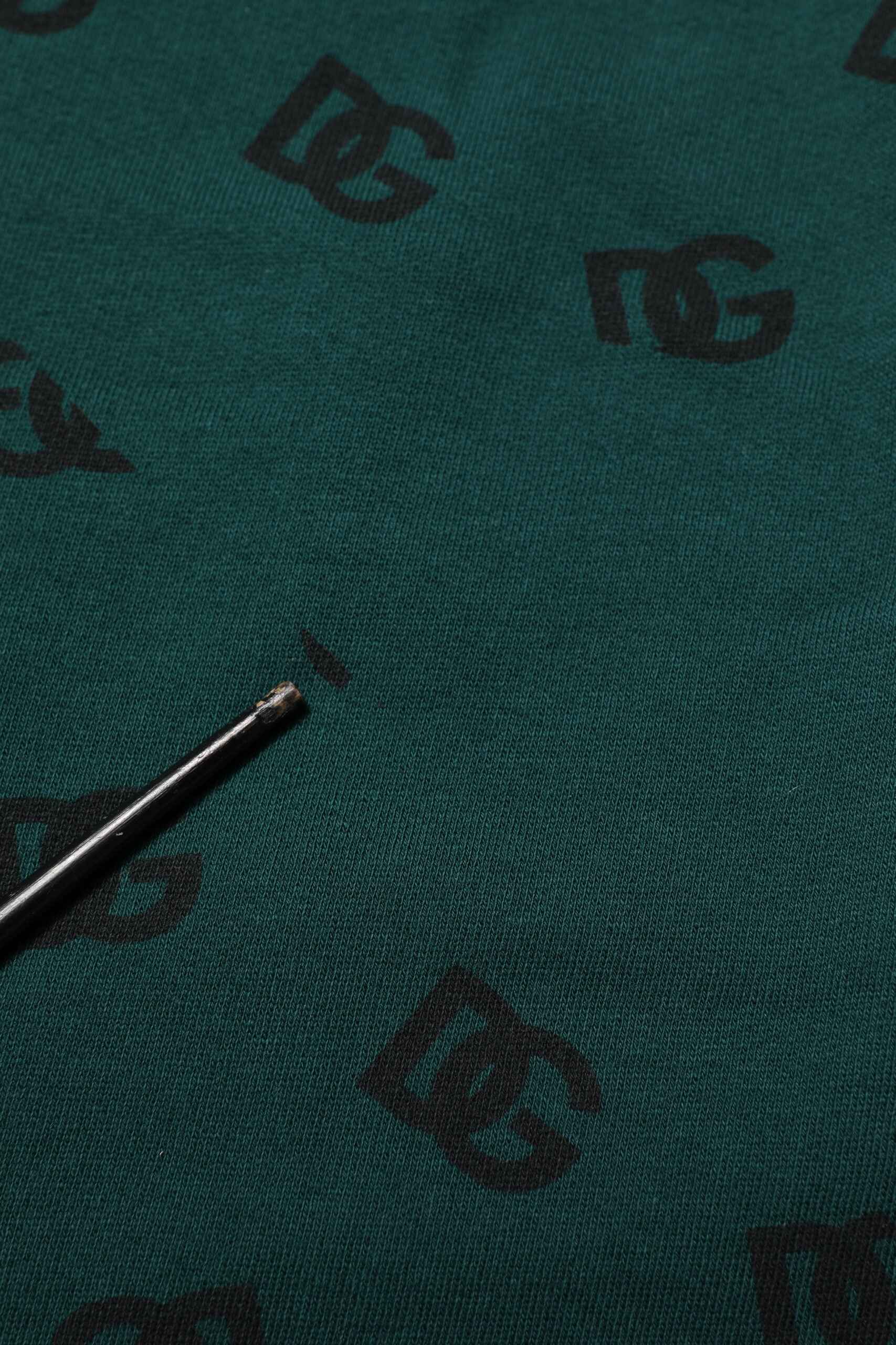 Green Logo Print Jogger Men Sweatpants Pants