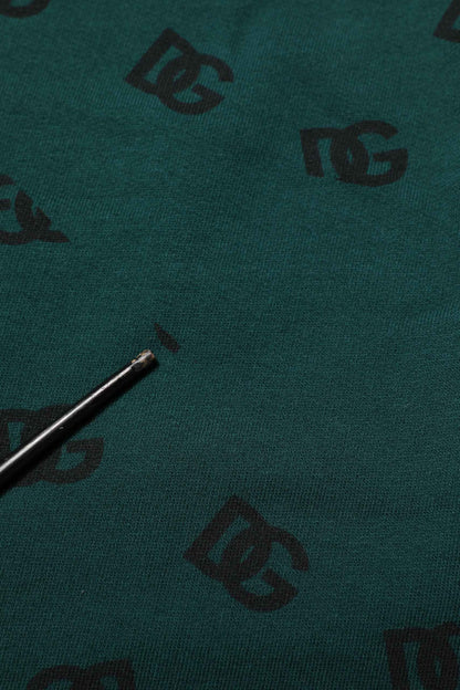 Green Logo Print Jogger Men Sweatpants Pants