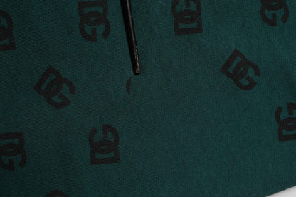 Green Logo Print Jogger Men Sweatpants Pants
