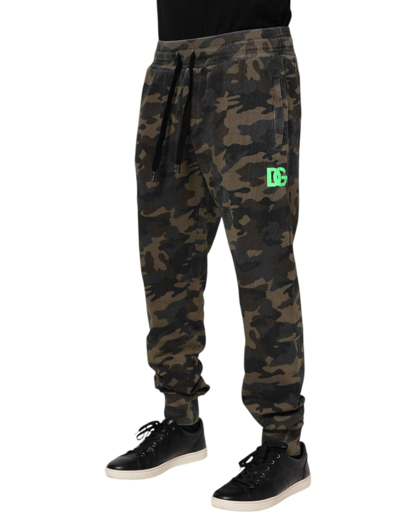 Brown Camouflage Cotton Men Jogger Pants