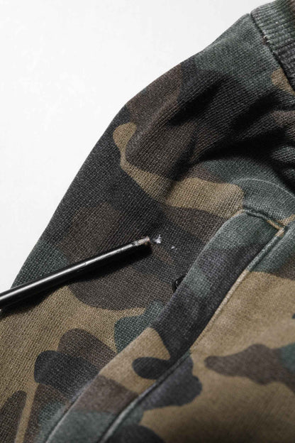 Brown Camouflage Cotton Men Jogger Pants