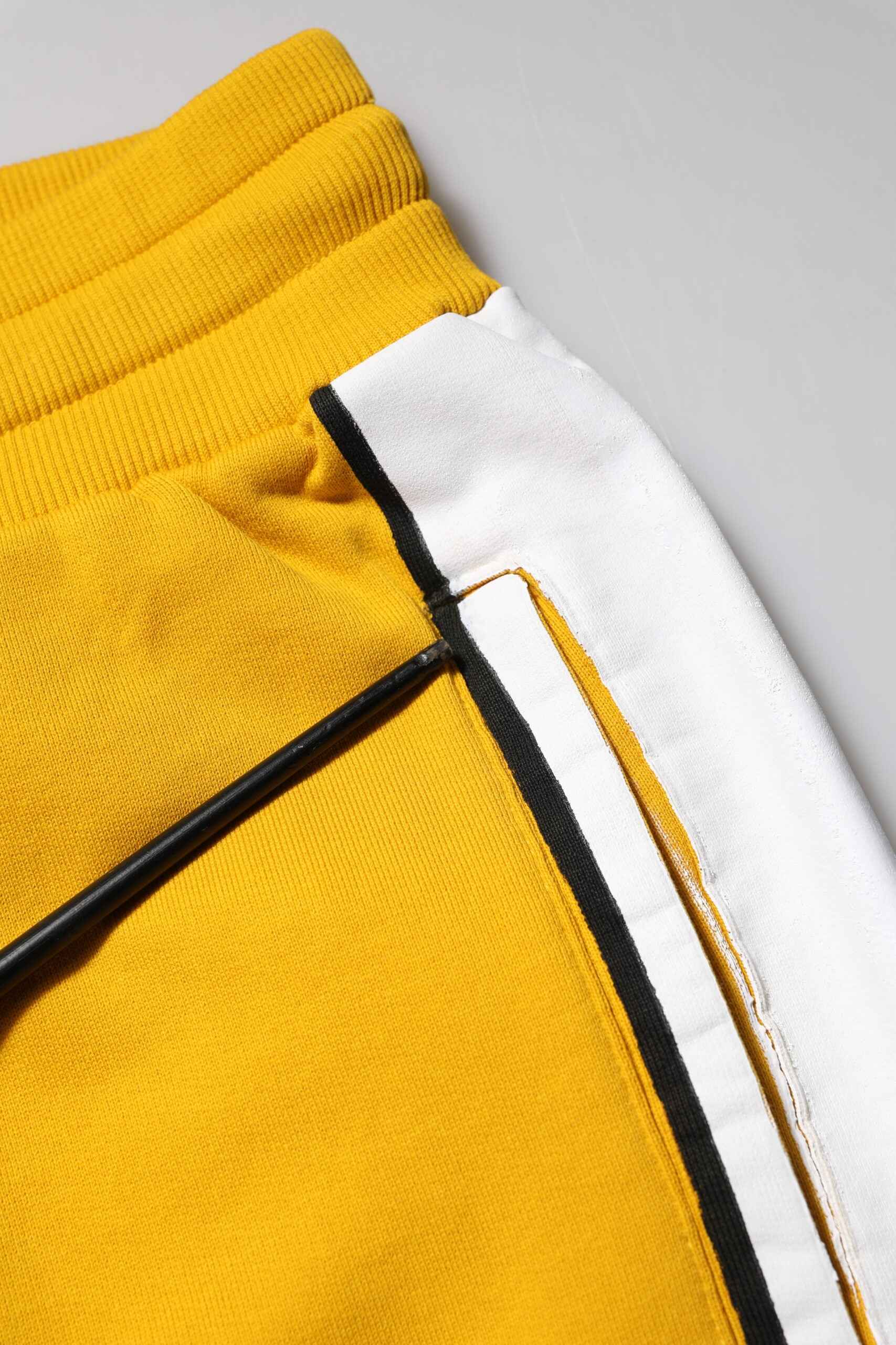 Yellow Cotton Logo Drawstring Jogger Sweatpants Pants