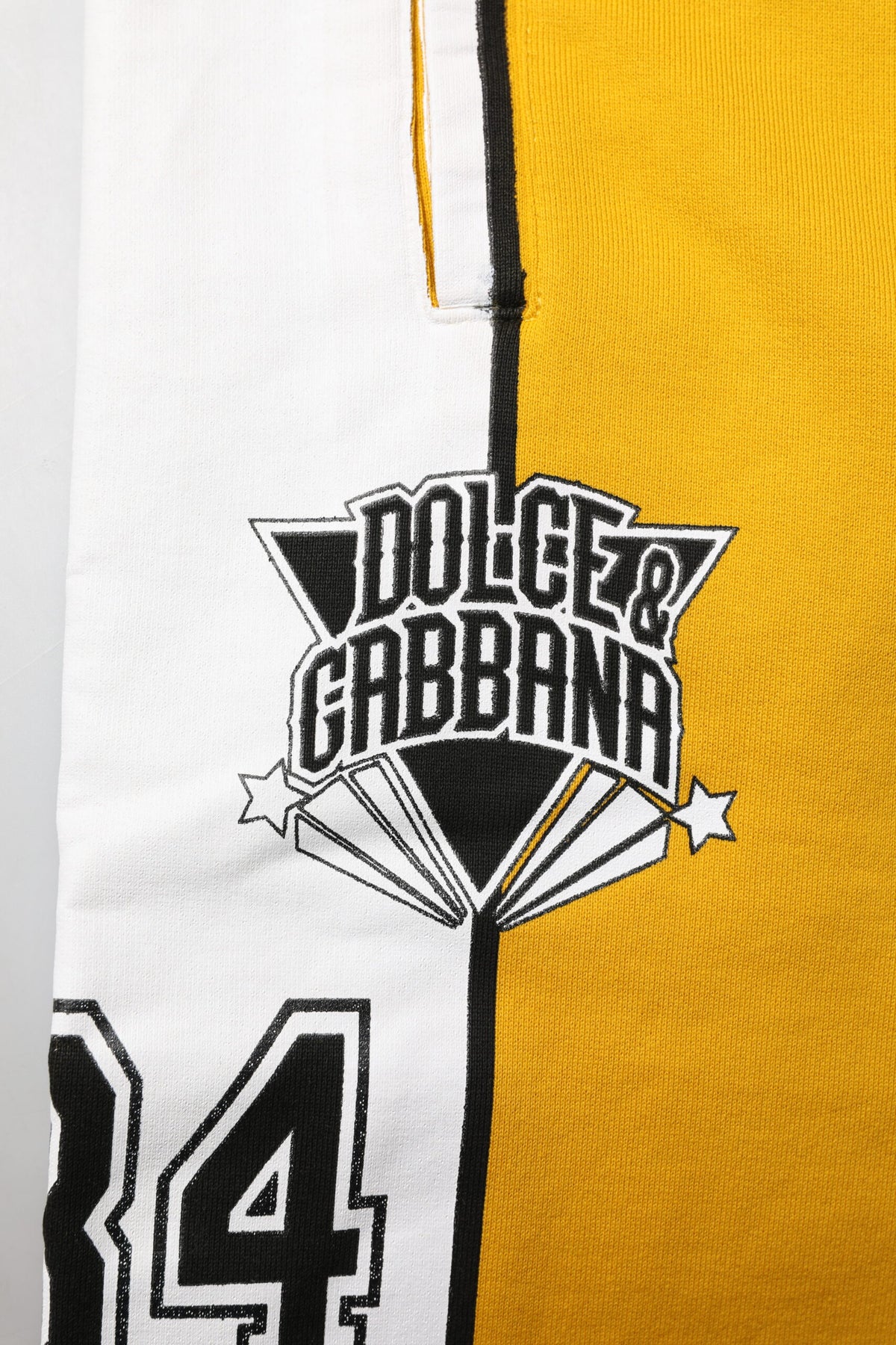 Yellow Cotton Logo Drawstring Jogger Sweatpants Pants