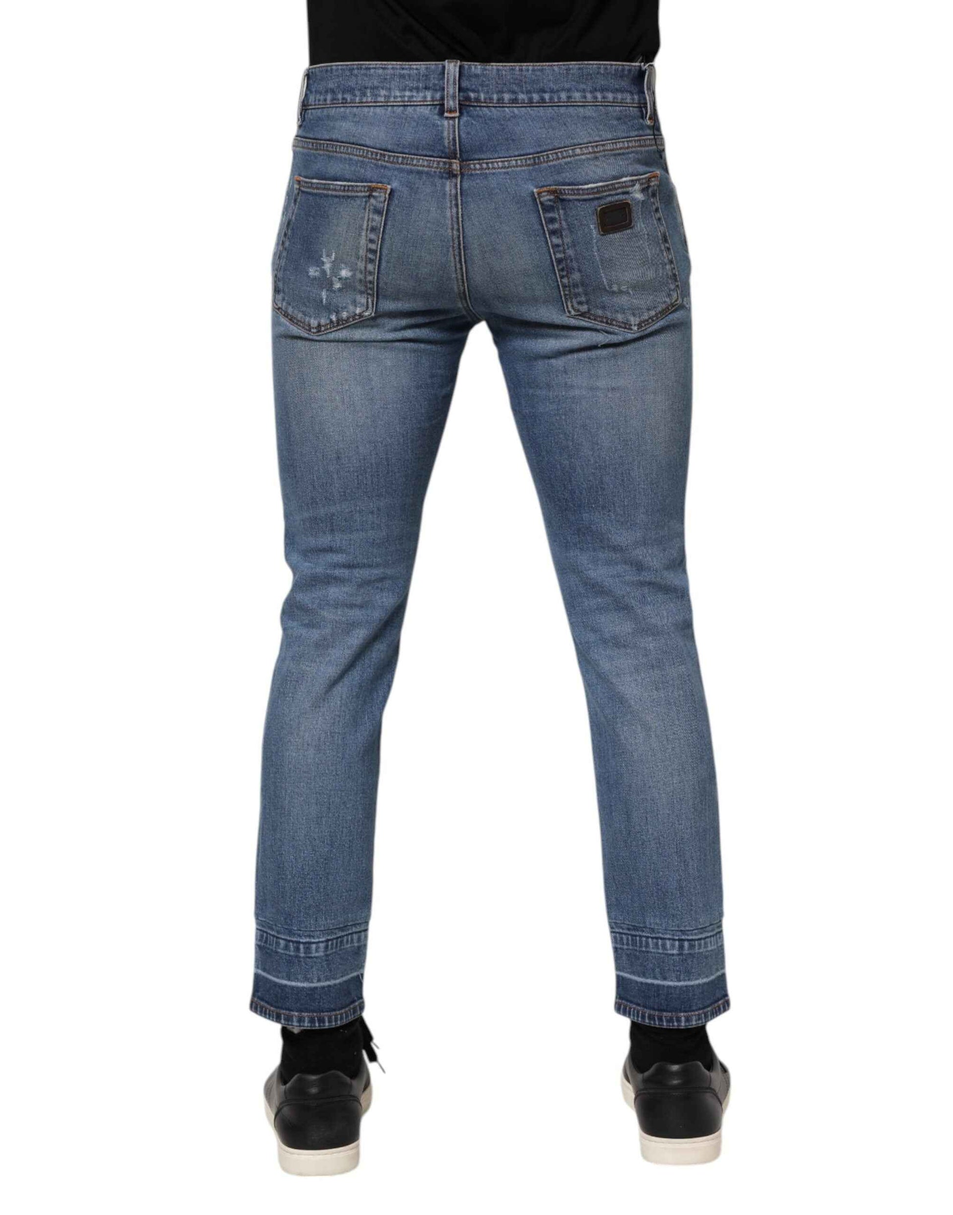 Blue Cotton Logo Plaque COMFORT Denim Jeans