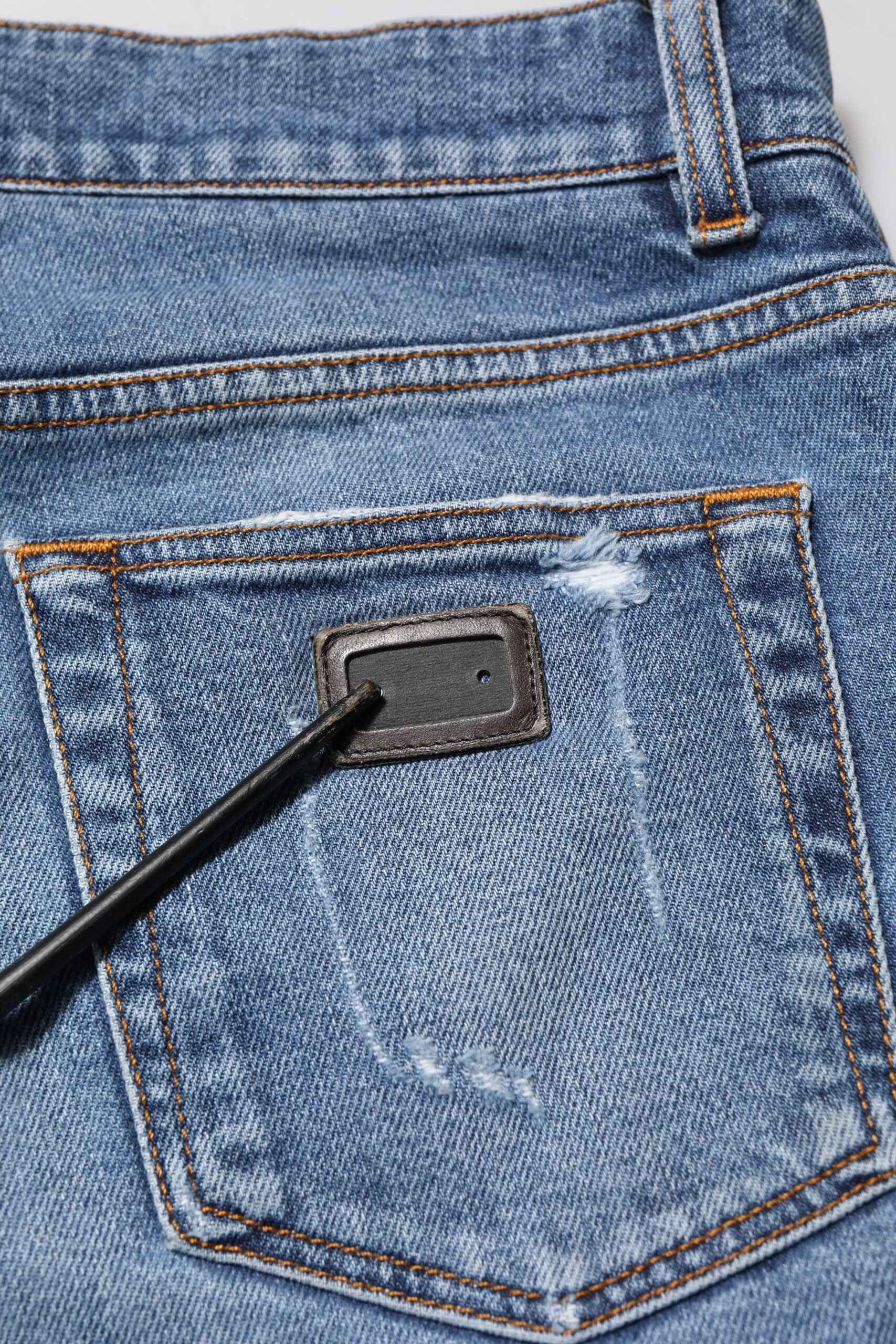 Blue Cotton Logo Plaque COMFORT Denim Jeans