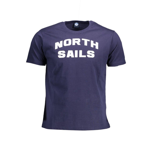 Blue Cotton Men's T-Shirt