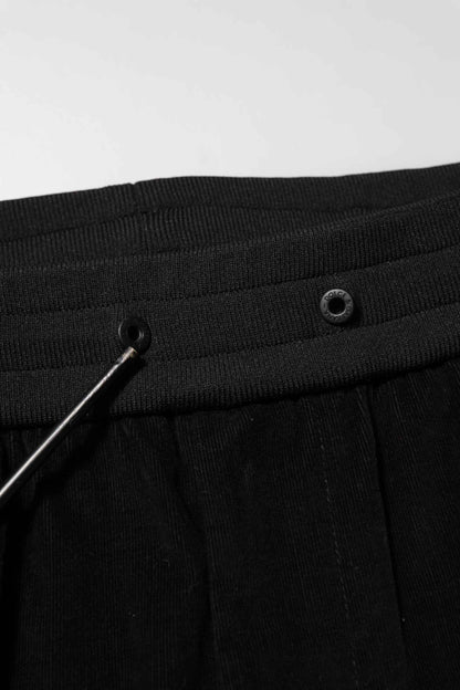 Black Cotton Cargo Men Jogger Pants