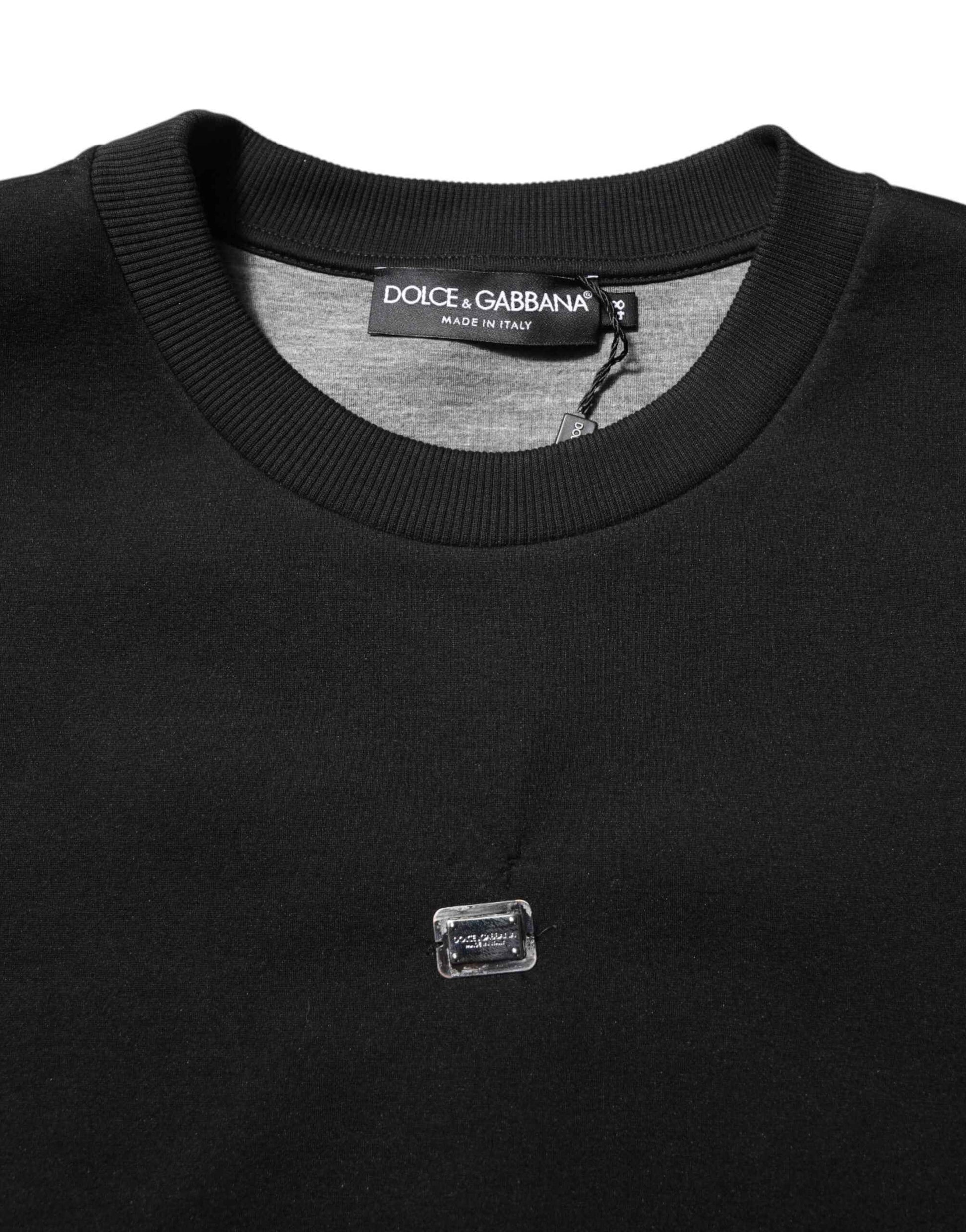 Black Modal DG Logo Plaque Pullover Sweater