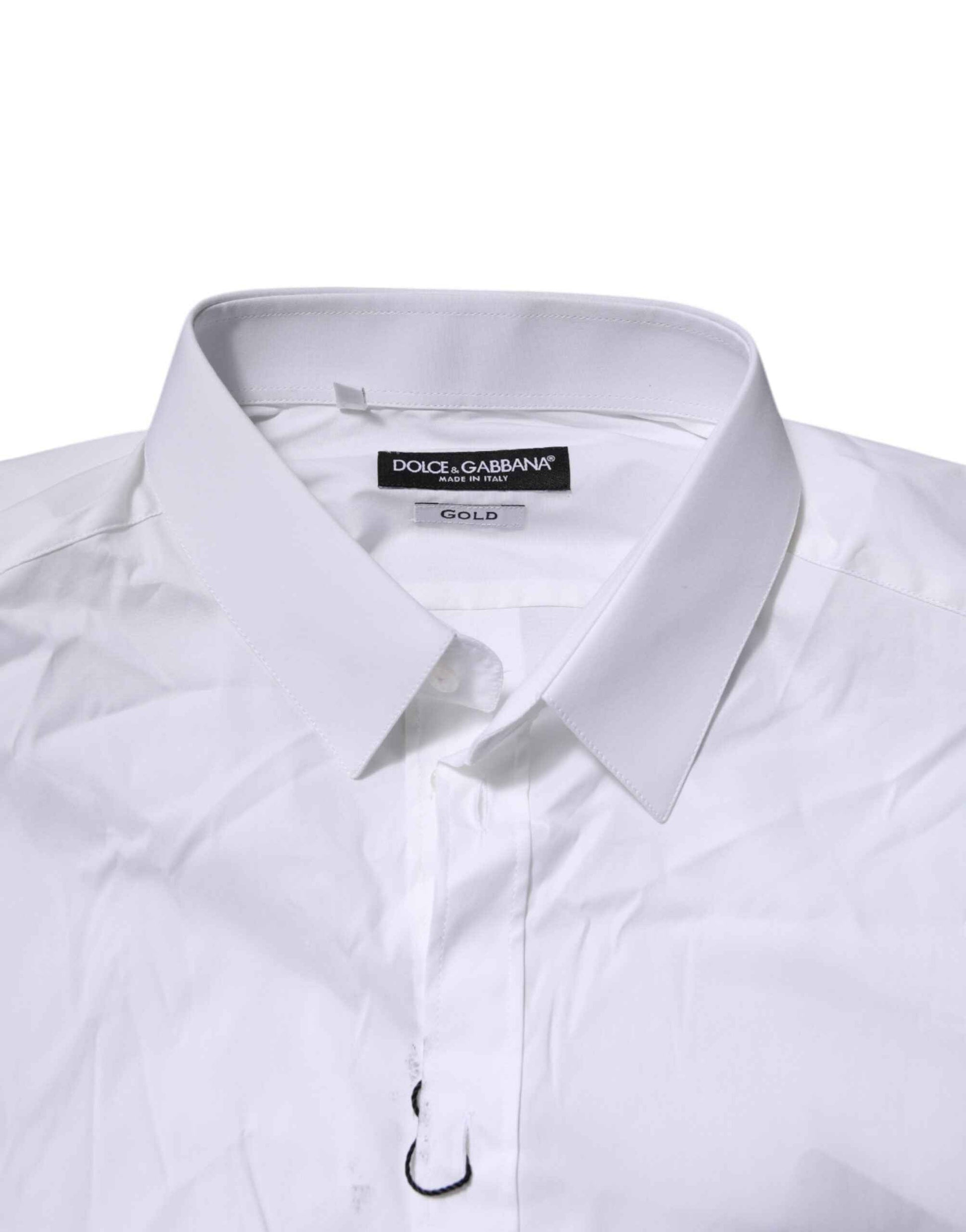 White Cotton GOLD Long Sleeves Formal Shirt