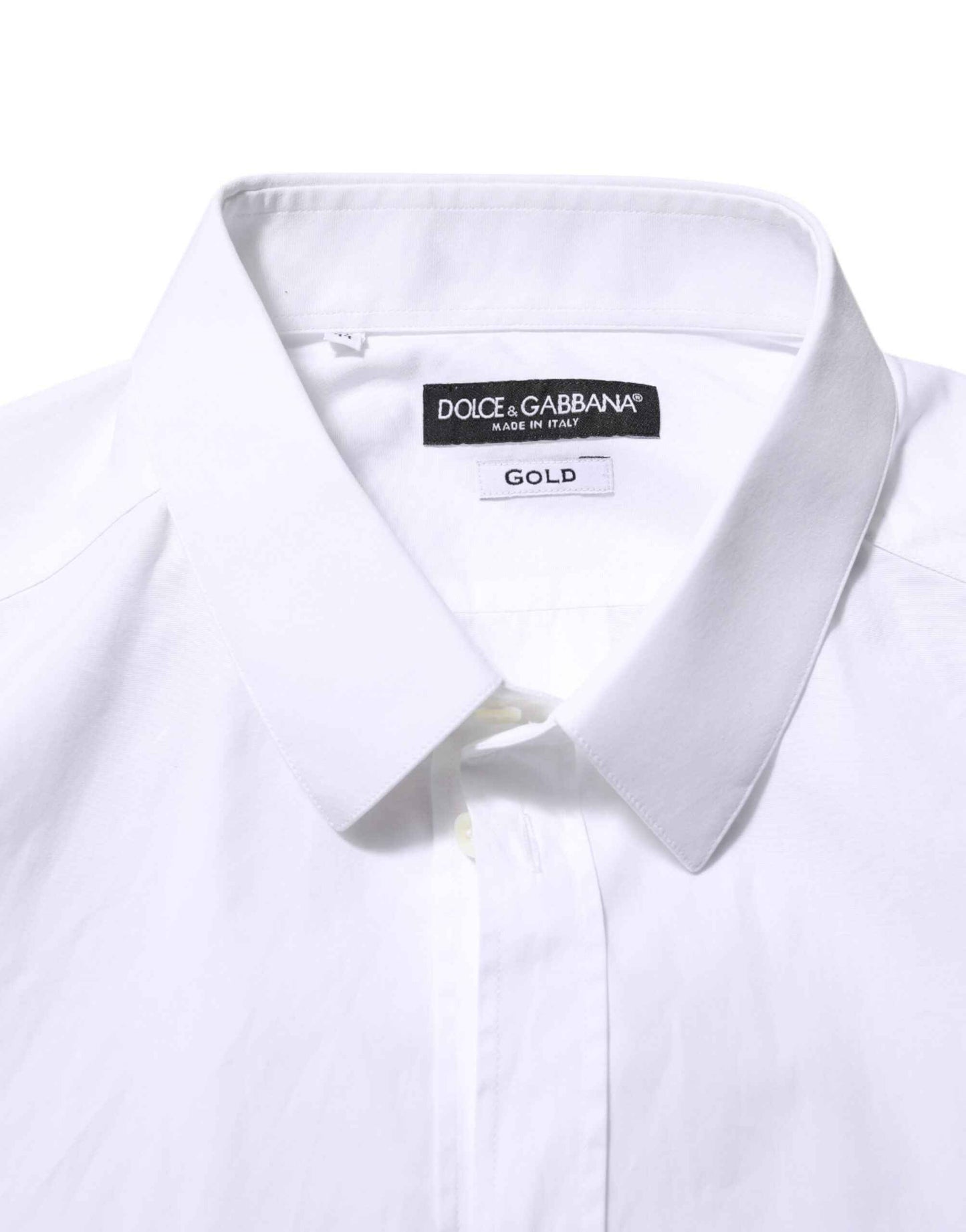 White Cotton Long Sleeves GOLD Formal Shirt