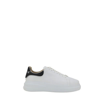 White Calf Leather Bos Taurus Low Top Sneakers