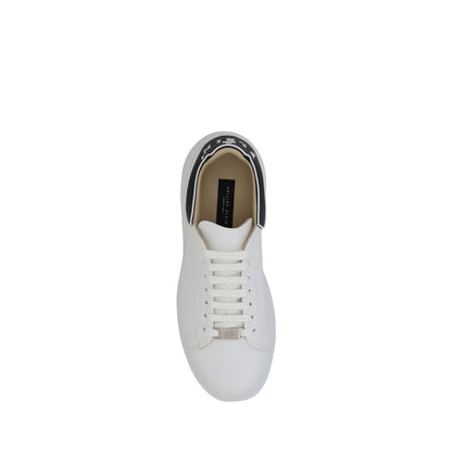 White Calf Leather Bos Taurus Low Top Sneakers