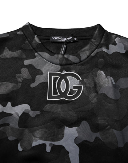 Black Camouflage Pullover Sweatshirt Sweater