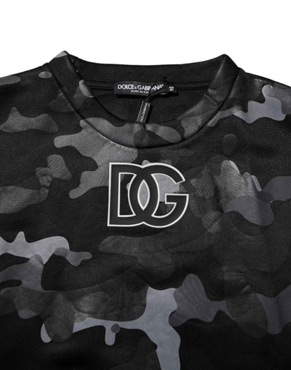 Black Camouflage Pullover Sweatshirt Sweater