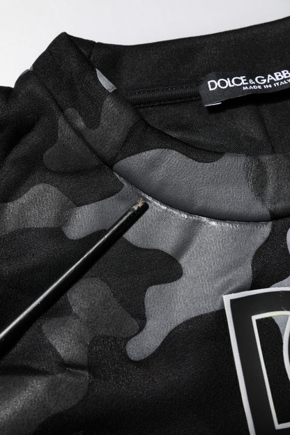 Black Camouflage Pullover Sweatshirt Sweater