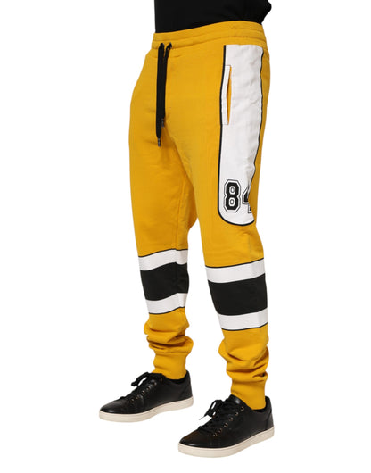 Yellow Cotton Sweatpants Jogger Trouser Pants