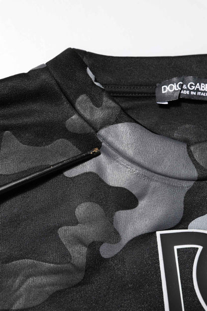 Black Camouflage Pullover Sweatshirt Sweater