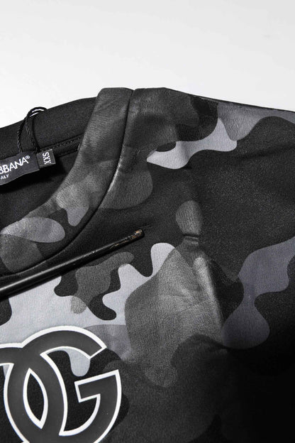 Black Camouflage Pullover Sweatshirt Sweater