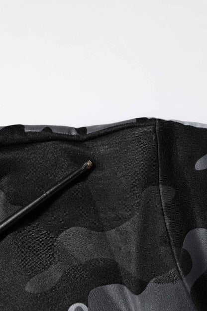 Black Camouflage Pullover Sweatshirt Sweater