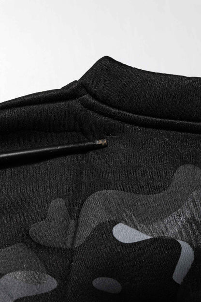 Black Camouflage Pullover Sweatshirt Sweater