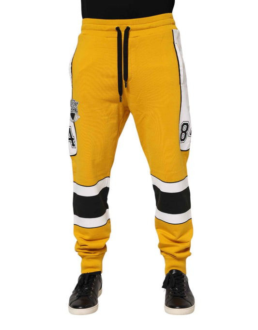 Yellow 100% Cotton Sweatpants Jogger Pants
