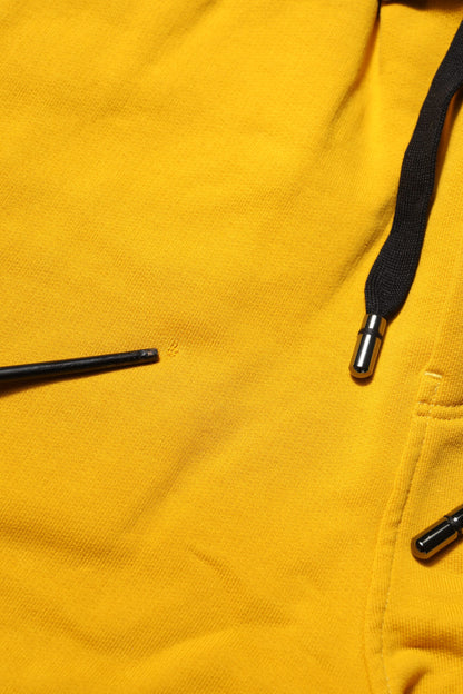 Yellow Cotton Logo Sweatpants Jogger Pants