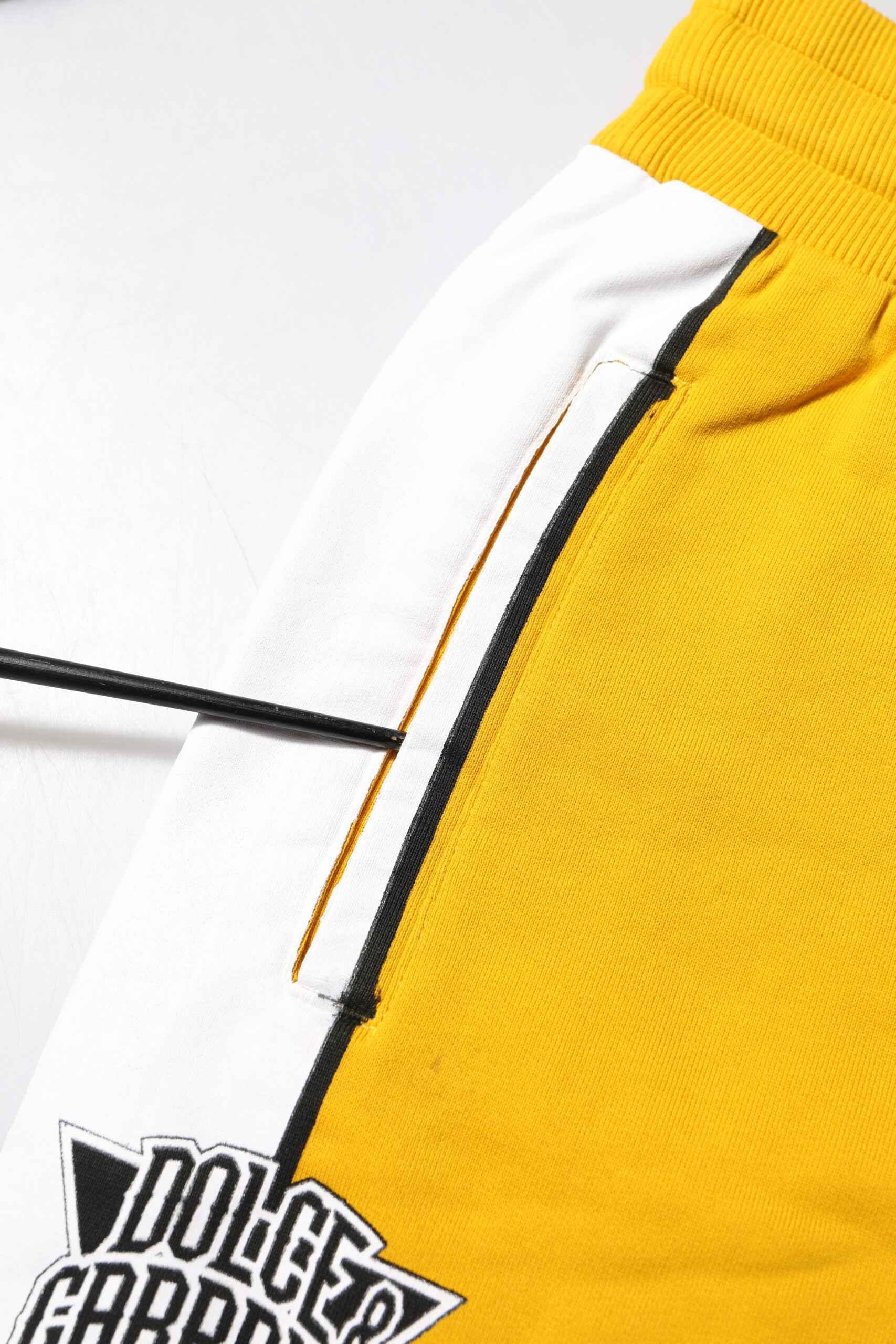 Yellow Cotton Printed Sweatpants Jogger Pants