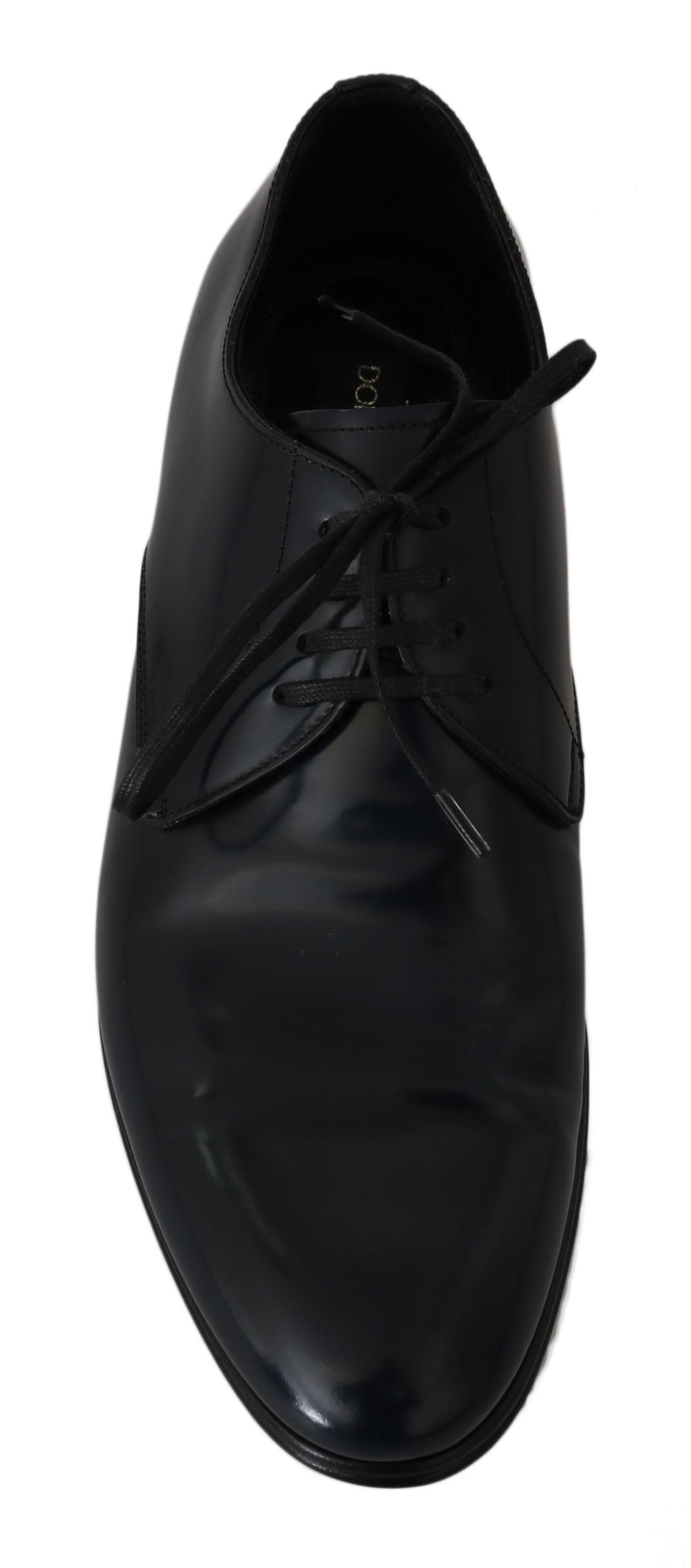 Blue Leather Dress Derby Formal Mens Shoes Dolce & Gabbana